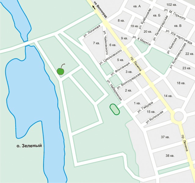 Туркомплекс «Волжский» на карте